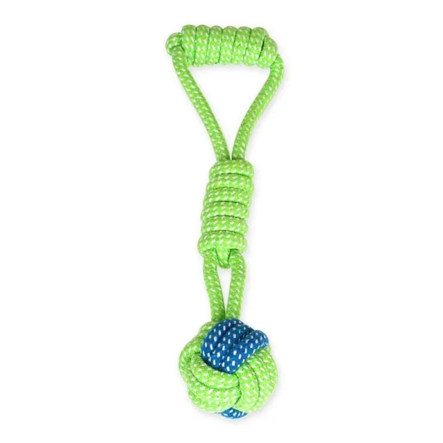 14style Pet Dog Toys Cotton Ball Puppy Chew Molar Toy Teeth Clean Green Rope Durable Funny