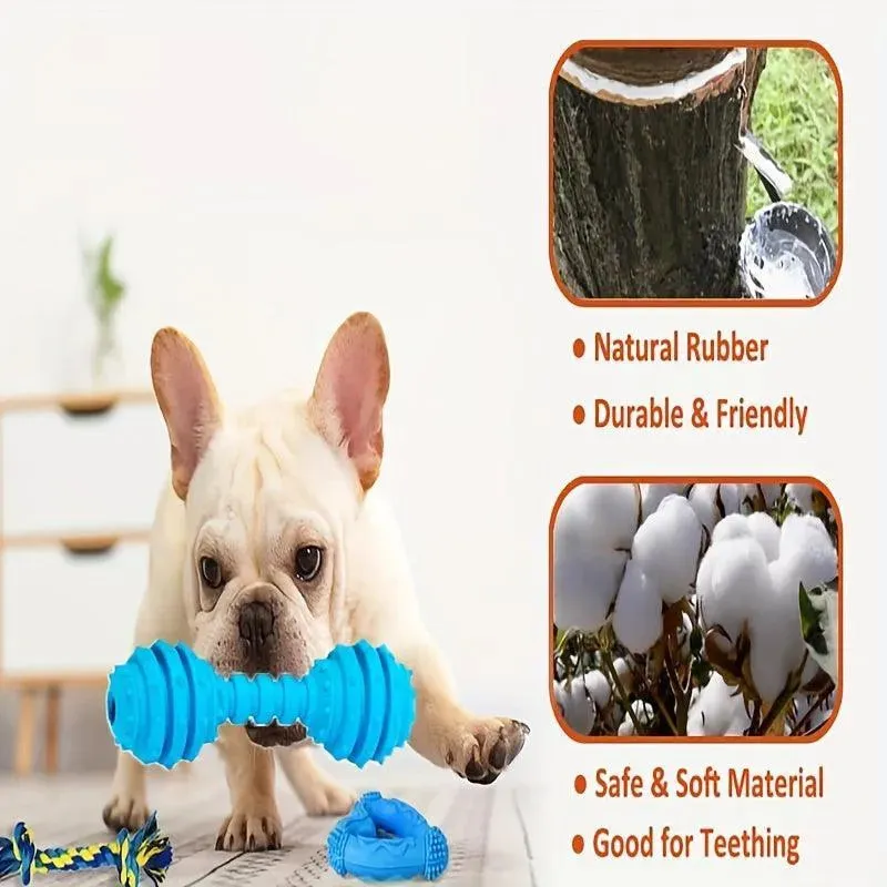 20 Pack Puppy Chew Toys - Teething Rings, Ropes, & Rubber Balls