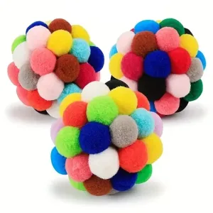 3-Piece Cat Toy Set: Plush, Woolen, and Bell Balls