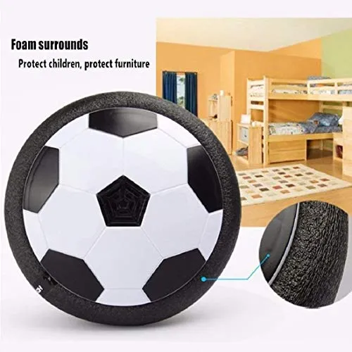 Air Football Pneumatic Suspended Hover Soccer Ball/Disc with Foam Bumpers and Football/Soccer Ball for Kids (Multicolour)