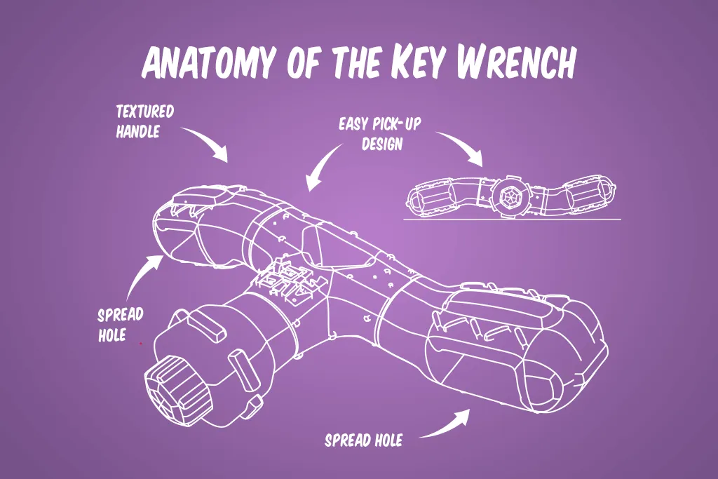 Alien Flex Key Wrench | Dog Chew Toy