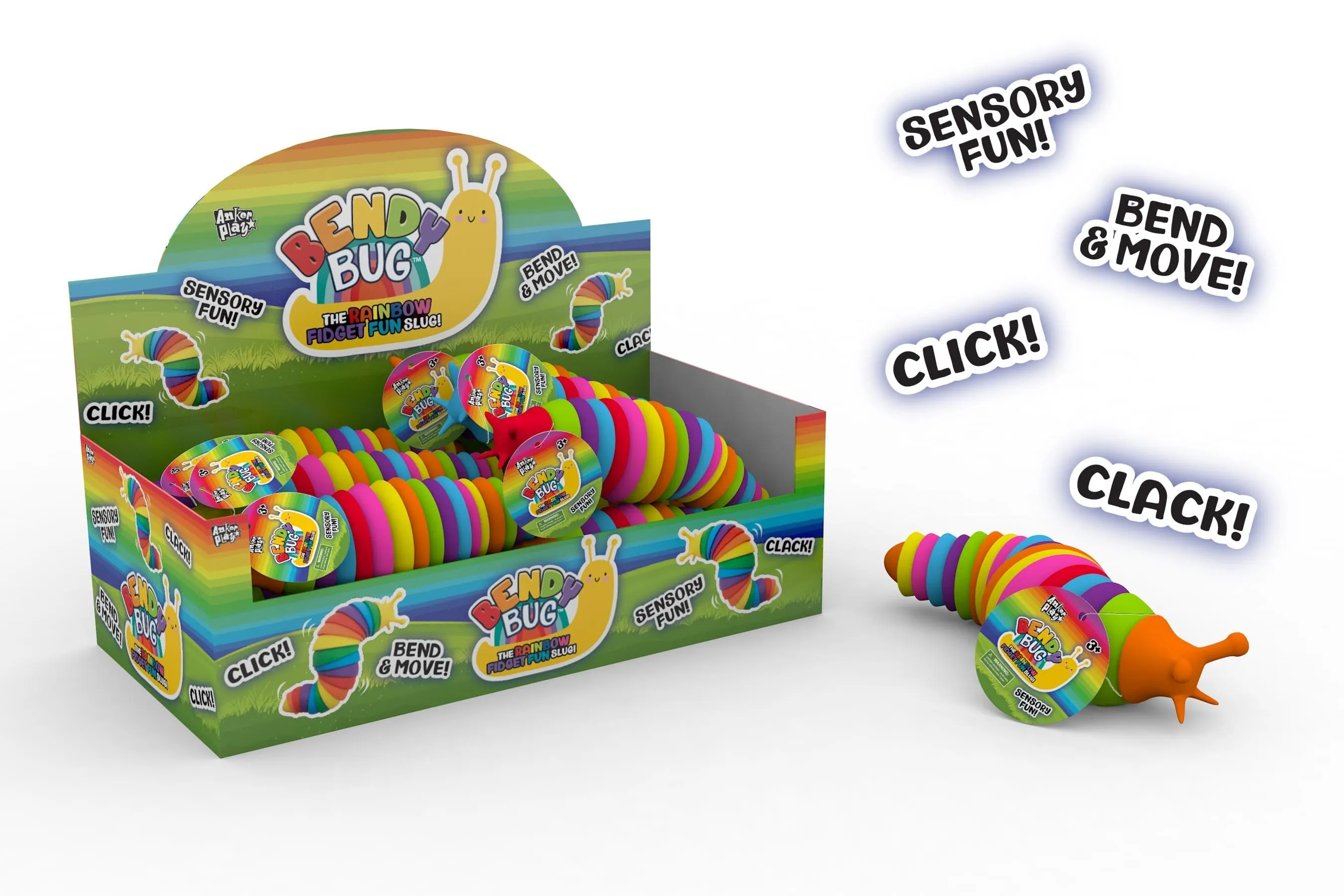 Anker Play Products Bendy Bug Rainbow Fidget