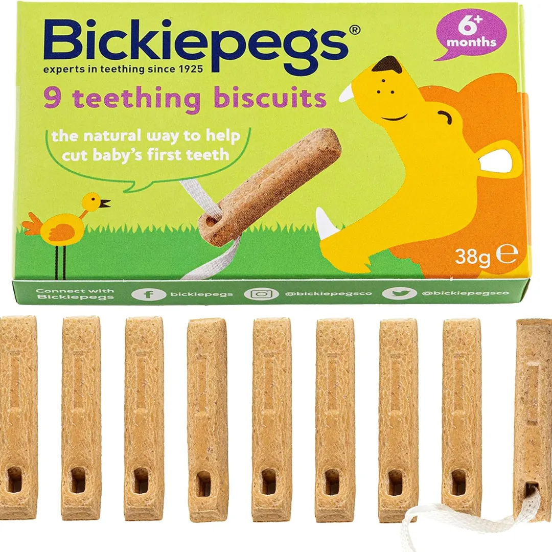 Bickiepegs Natural 9 Teething Biscuits for Babies 38 gm (T)