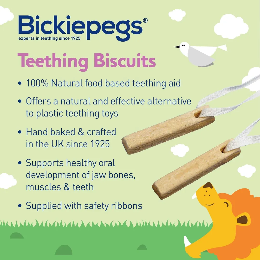 Bickiepegs Natural 9 Teething Biscuits for Babies 38 gm (T)