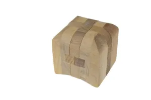 Brain teaser puzzle, wood puzzle, handmade-remove the pieces and try put them back