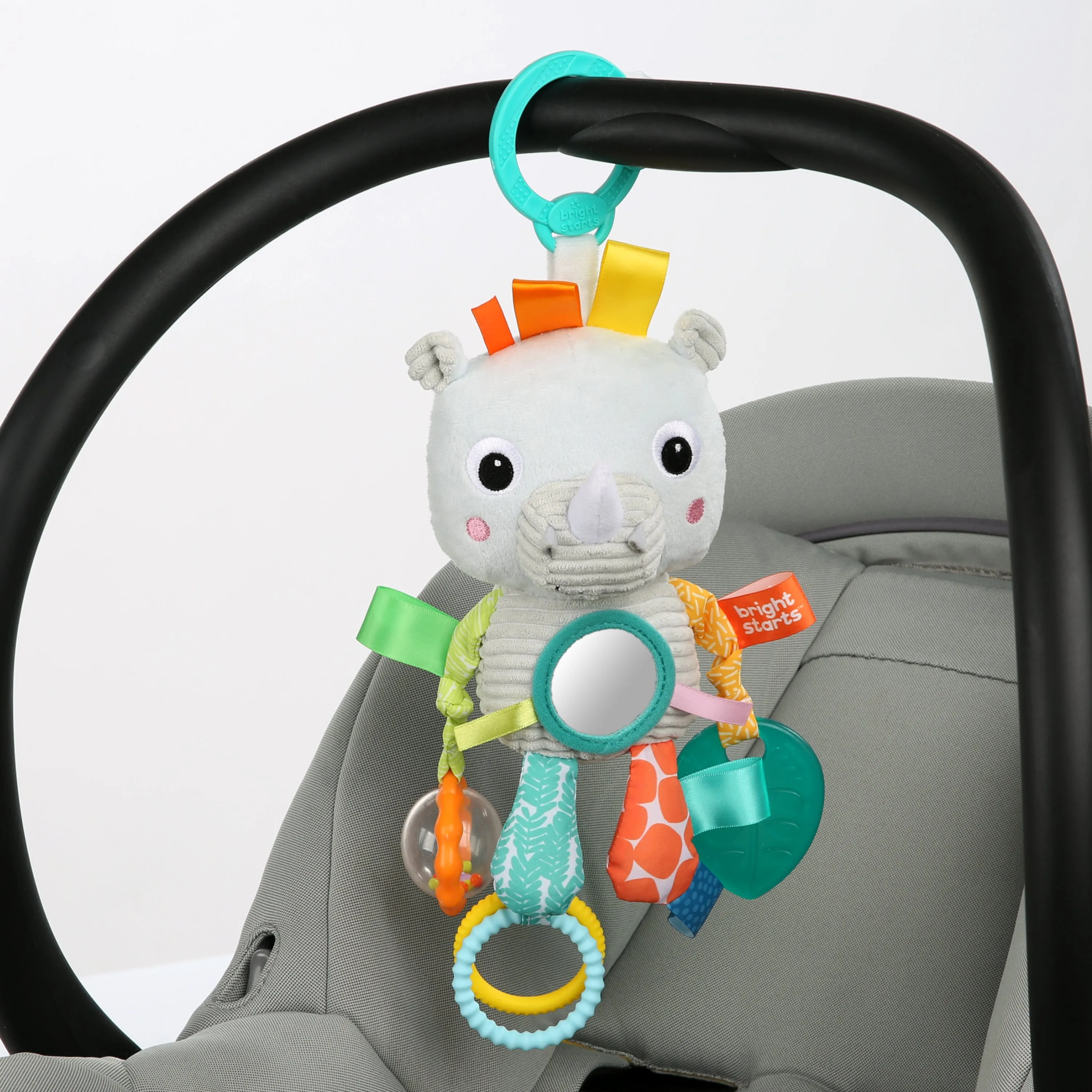 Bright Starts Playful Pals Activity Take-Along Toy, Rhino