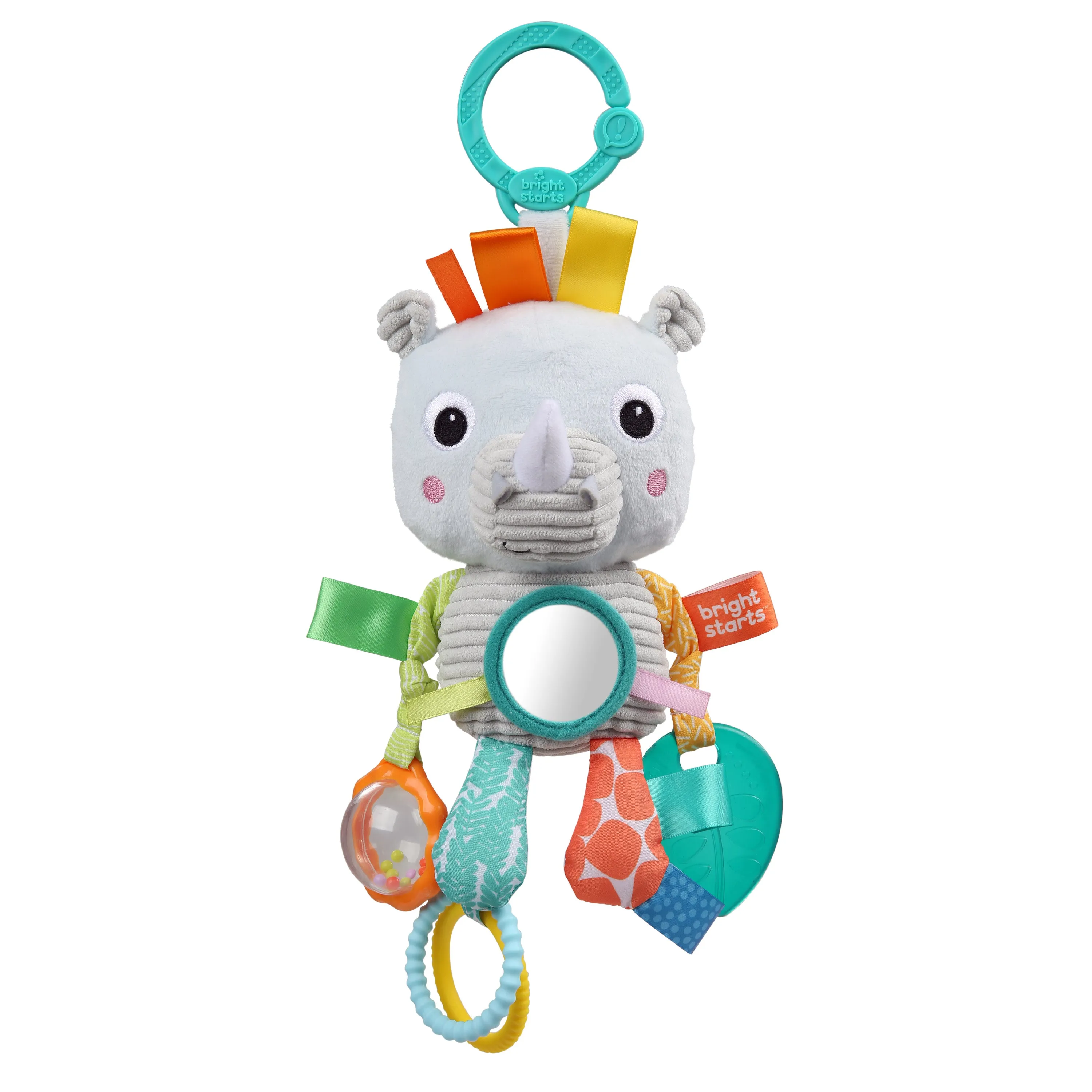 Bright Starts Playful Pals Activity Take-Along Toy, Rhino