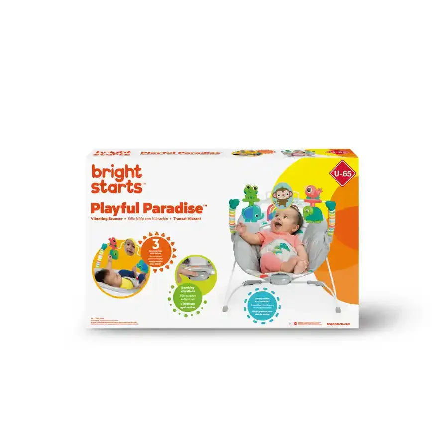 Bright Starts Playful Paradise Vibrating Bouncer