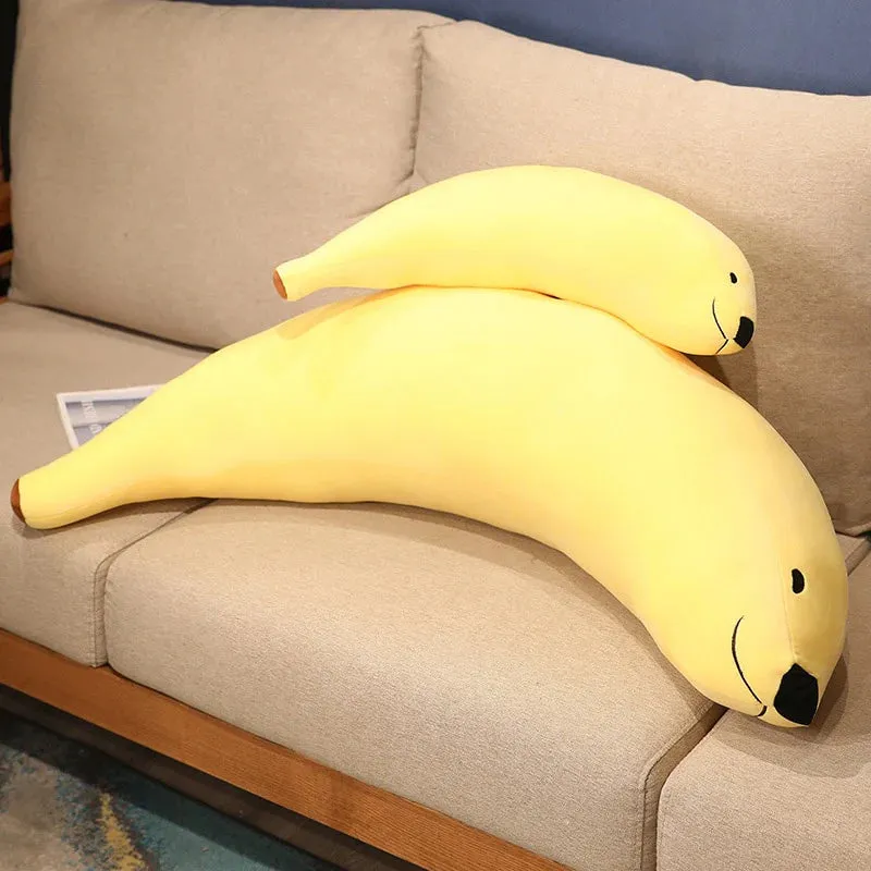 Chip the Kawaii Banana Seal Stuffed Animal Plushie