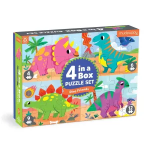 DINO FRIENDS 4 IN A BOX PUZZLE SET