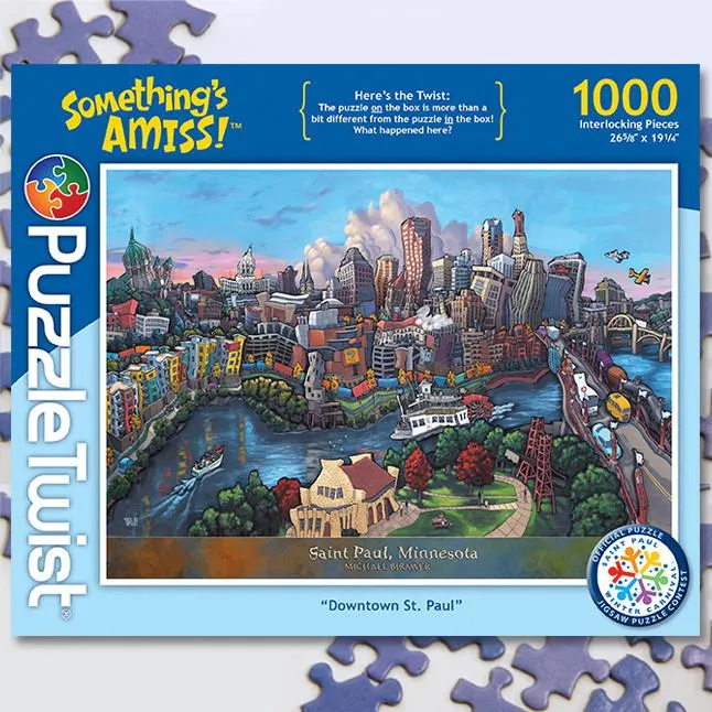 Downtown St. Paul 1000 Piece Puzzle Twist Jigsaw Puzzle - Quick Ship