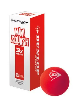 Dunlop Fun Mini Ball, 3-pack, Red