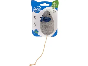 ECO Navy mouse & catnip 8,5x4,5x6cm blue/grey