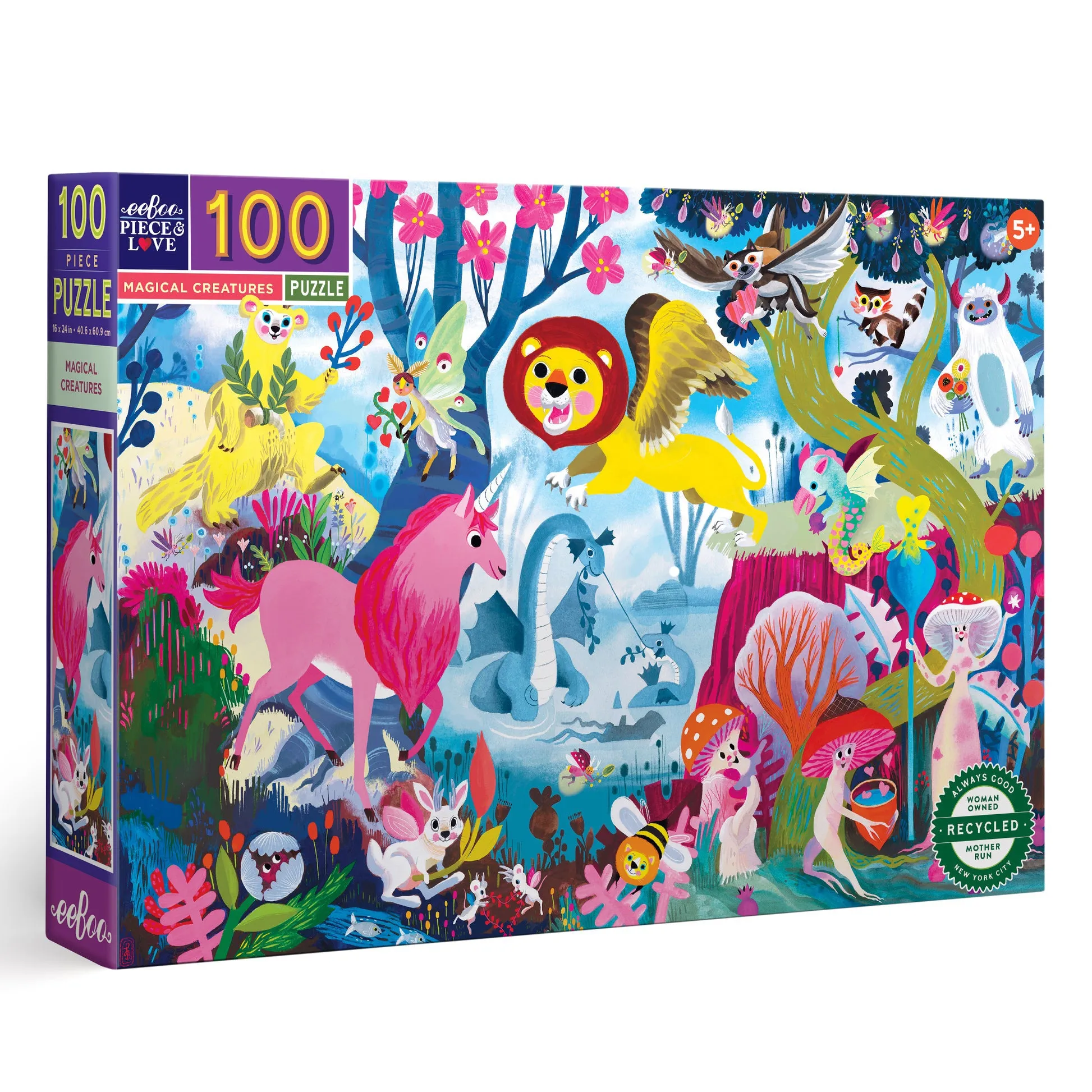 eeBoo Magical Creatures 100pc Puzzle