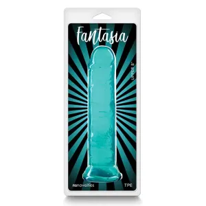 Fantasia Upper 8 in. Jelly Dildo Teal