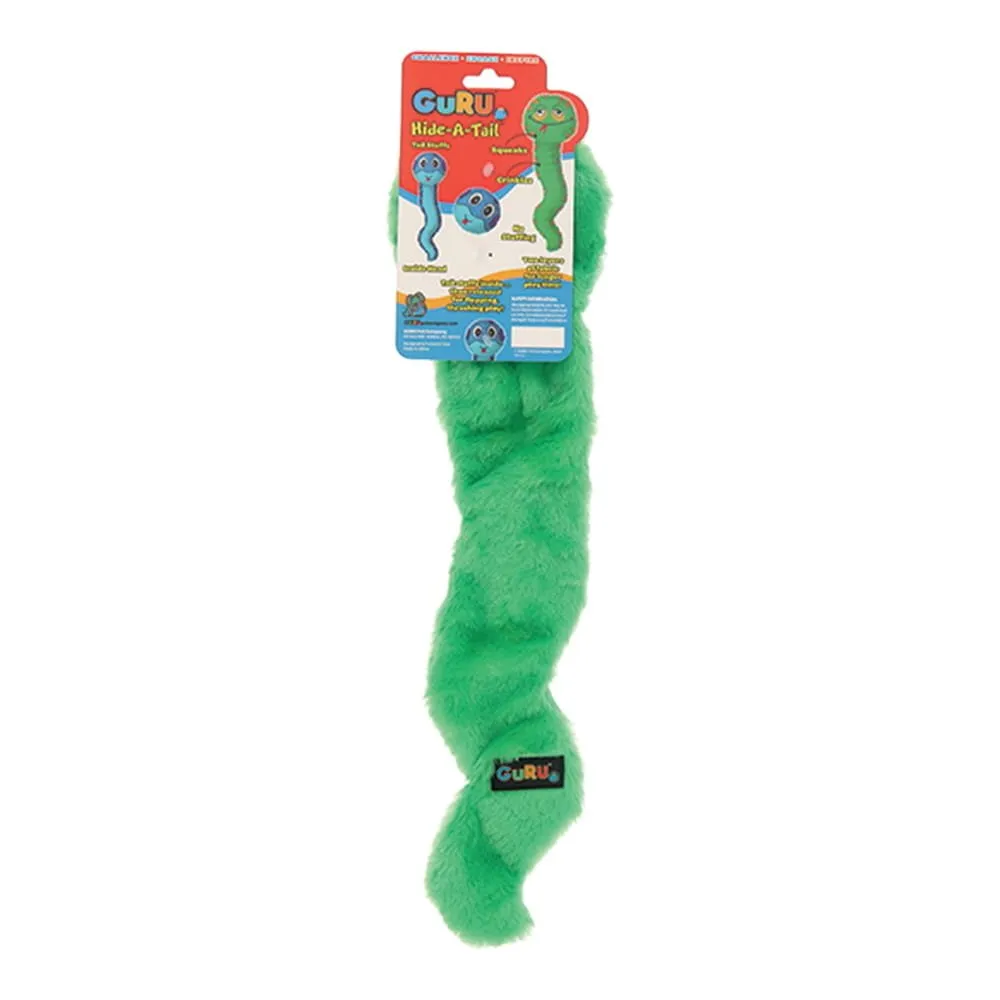 GURU Hide A Tail Snake Plush Dog Enrichment Toy Green Large^^^