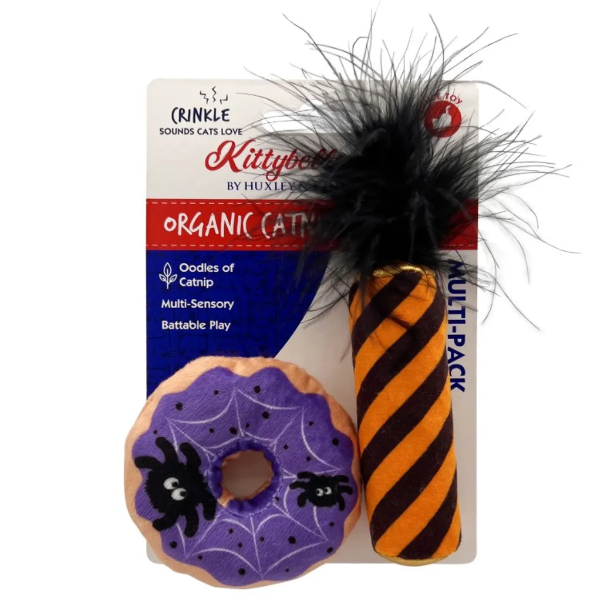 H&K Kittybelles 2-Pack-Spider Web Donut & Black Flame Candle