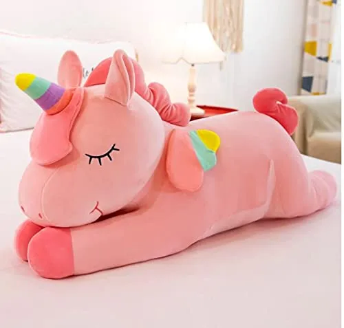 HUG 'n' FEEL SOFT TOYS Flying Unicorn , Soft Toys, Birthday Gift for Girls/Wife, Boyfriend/Husband, Soft Toys for Girls, Baby Toys, Rakhi for Brother/Sister (30 x 25 x 50 Centimeters )