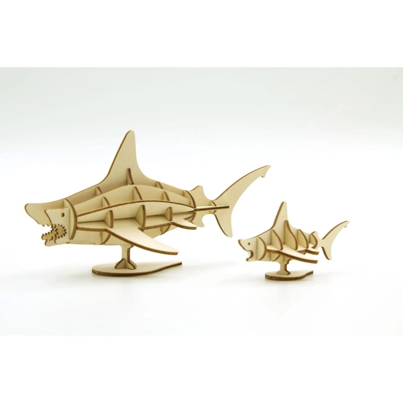 Incredibuilds 3D Wooden Model Great White Sharks