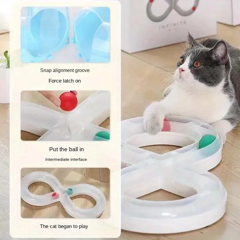 Interactive Cat Turntable Toy - Durable, Self-Entertainment for Indoor Cats Kittens.