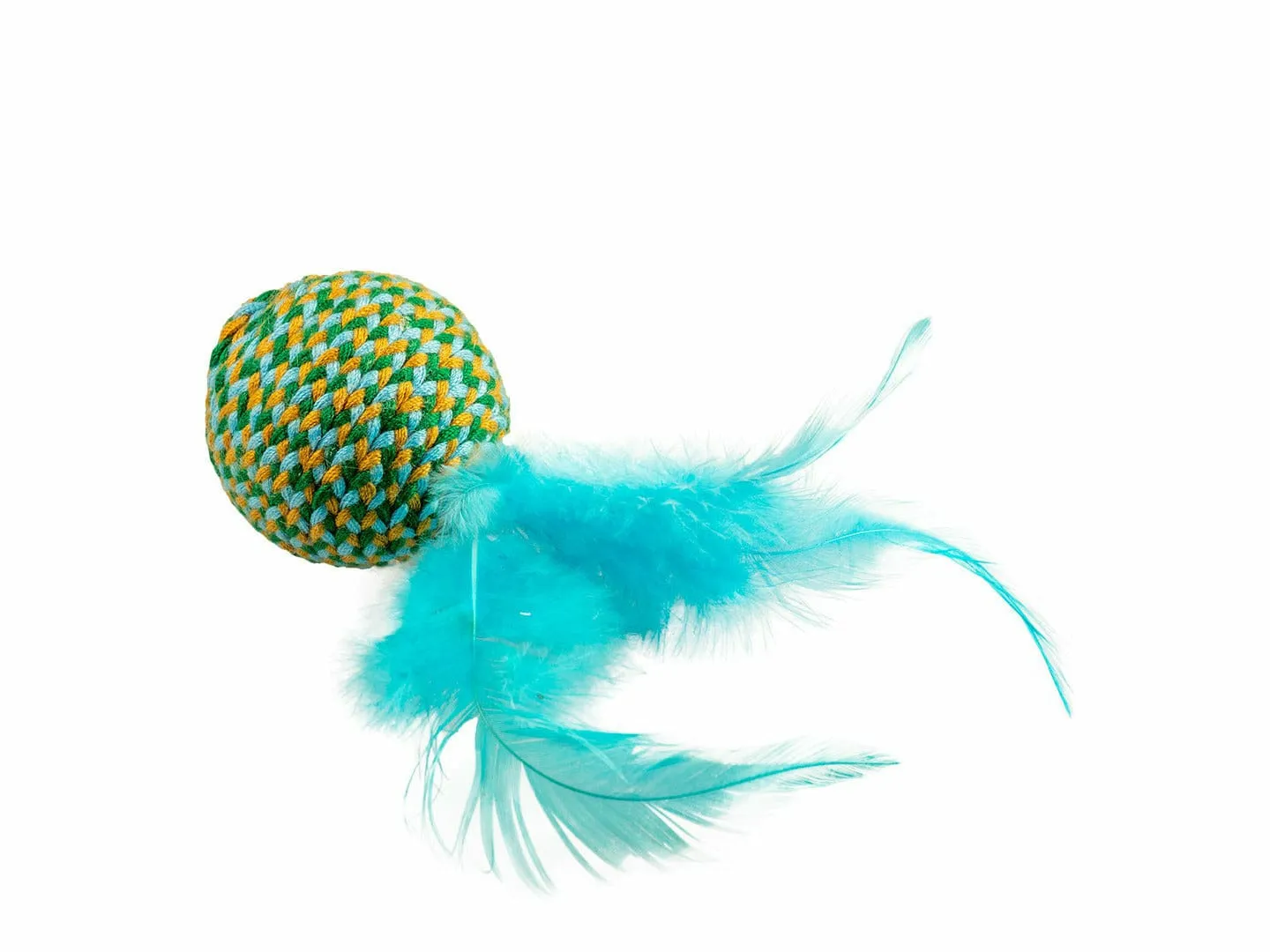 Jolly ball with feathers 18x4,5x4,5cm blue