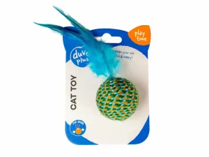 Jolly ball with feathers 18x4,5x4,5cm blue