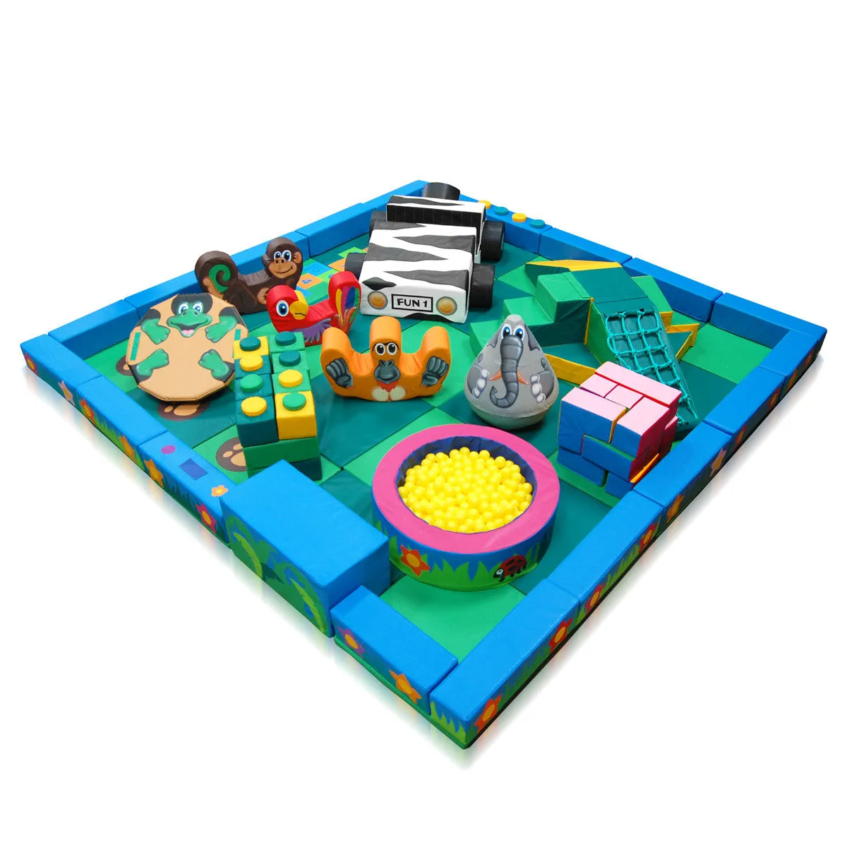 Jungle Packaway Soft Play Kit - 5m x 5m (25 floor pads)