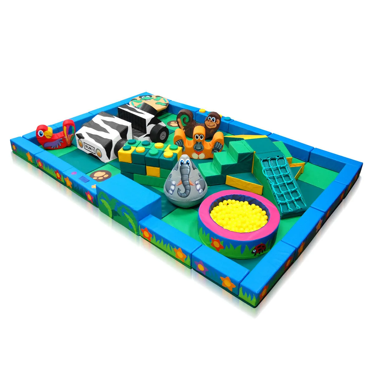 Jungle Packaway Soft Play Kit - 6m x 4m (24 floor pads)