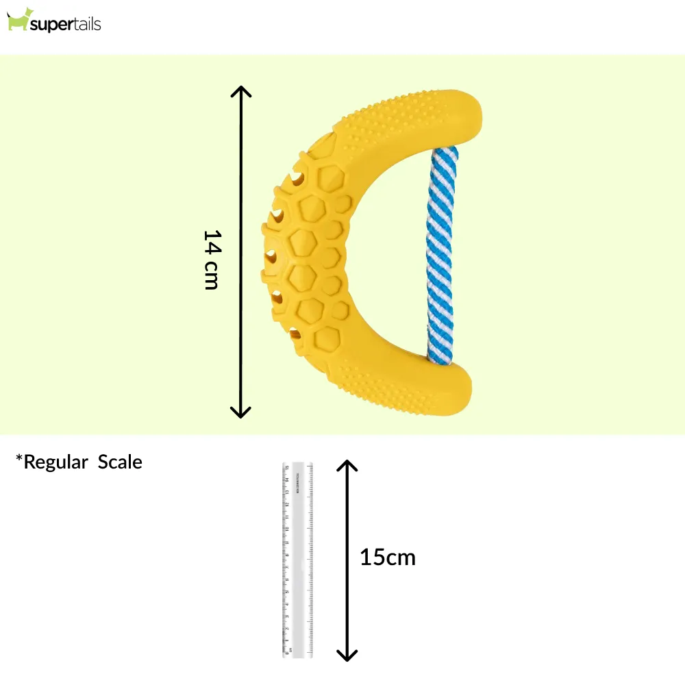 JW Banana Chew ee Dental Toy for Dogs (Yellow)