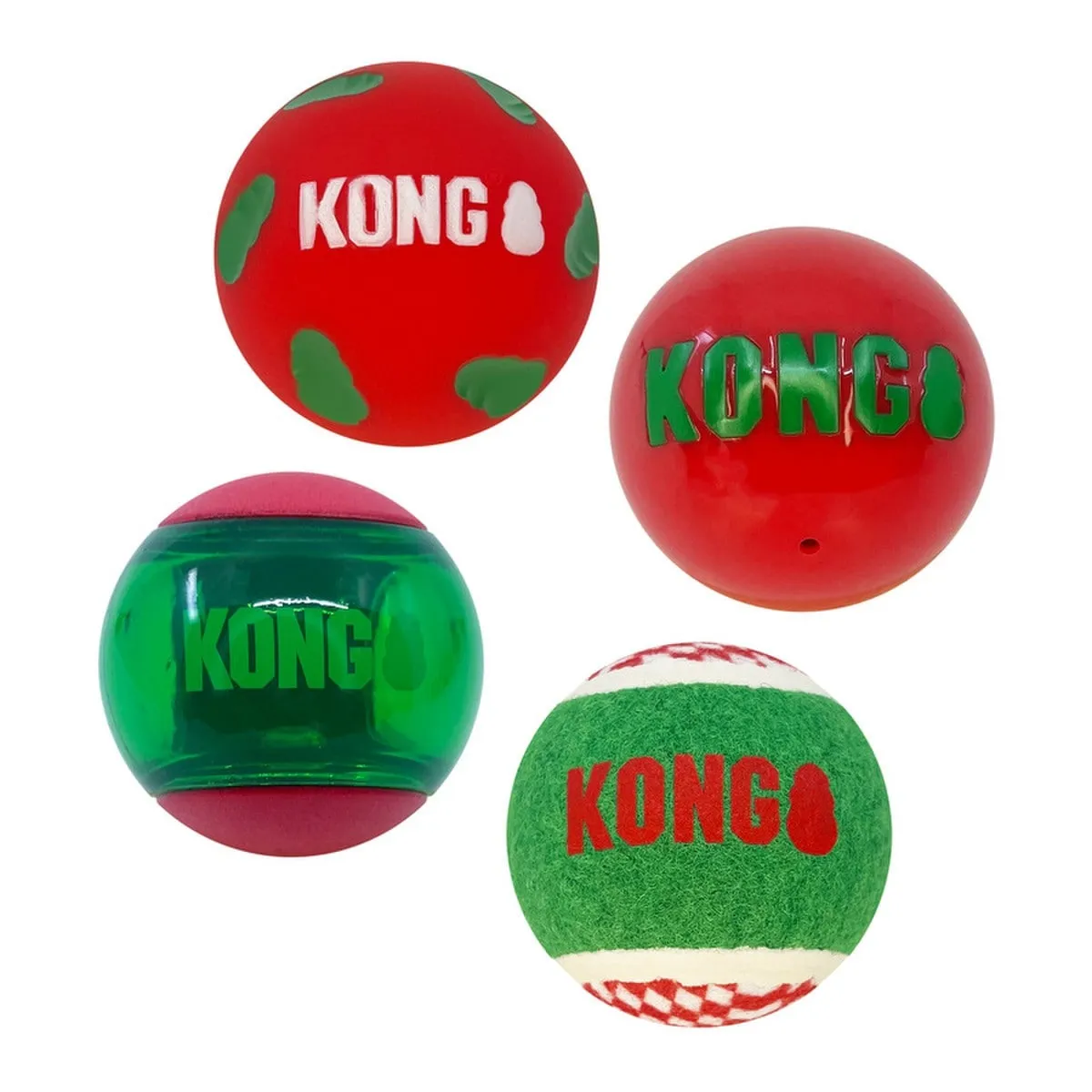 Kong Holiday Occasions Christmas Balls Dog Toys Medium