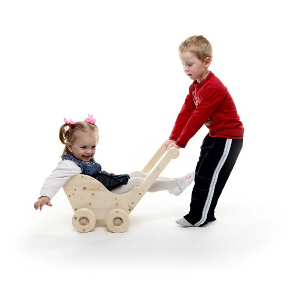 Large Wooden Push Cart  - Trudy