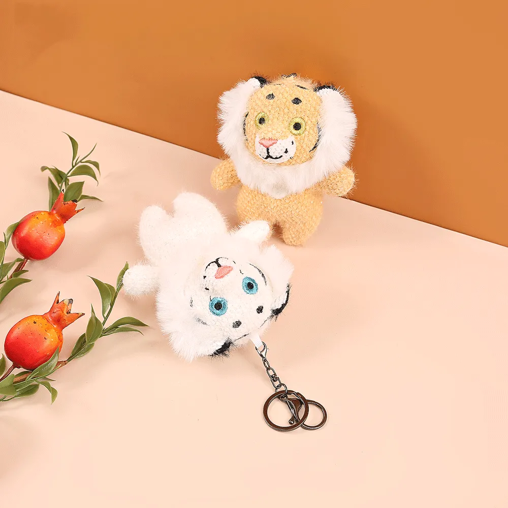 Mini Anime Lion Plush Keychain