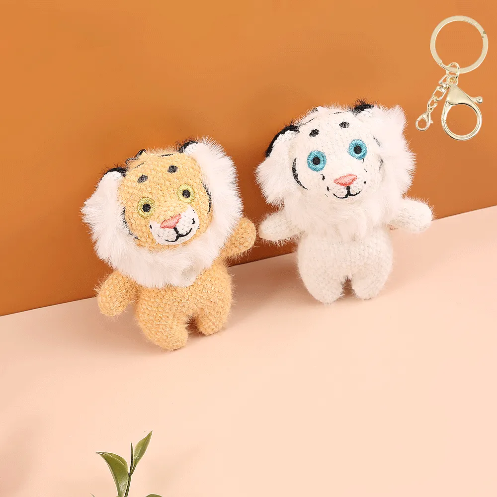 Mini Anime Lion Plush Keychain