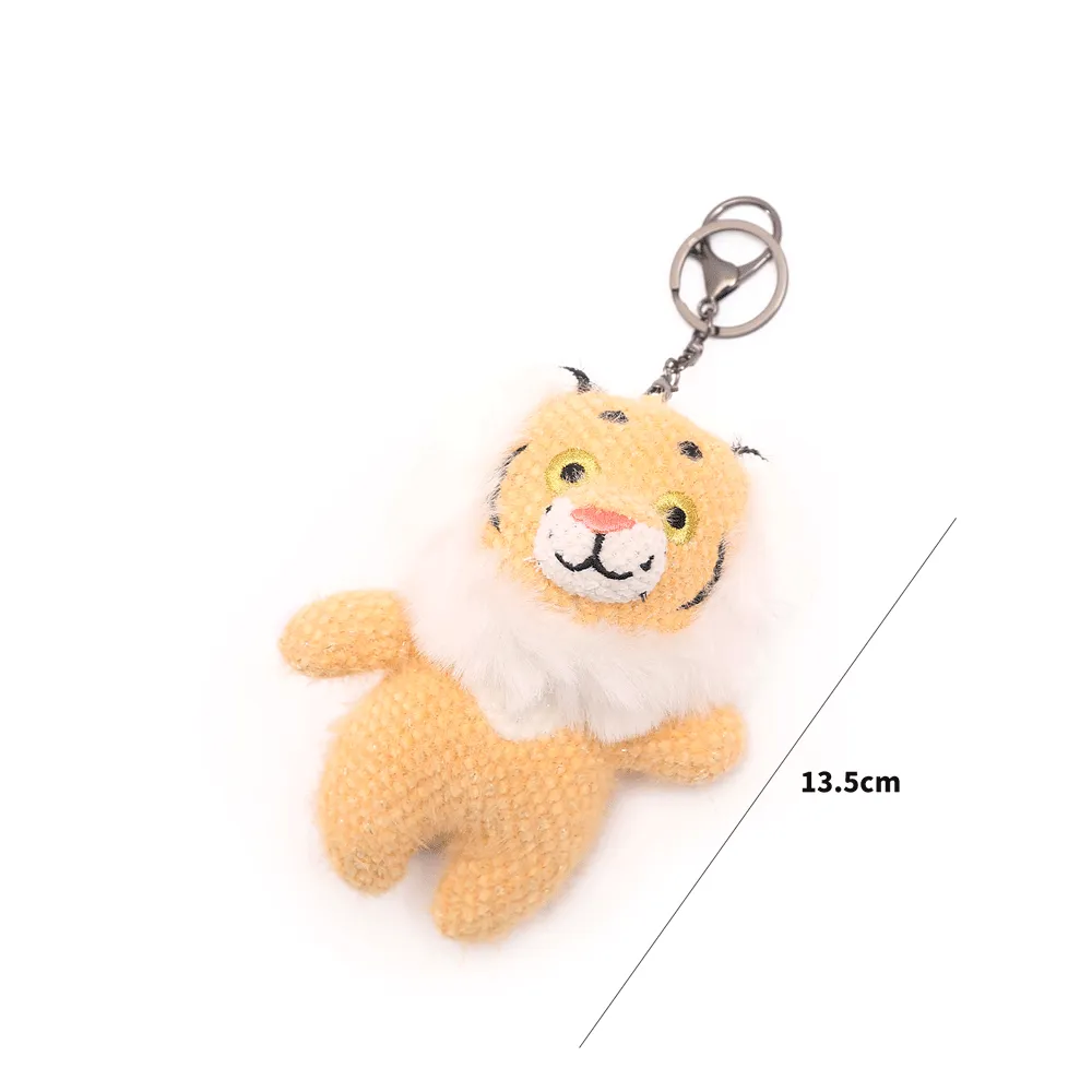 Mini Anime Lion Plush Keychain