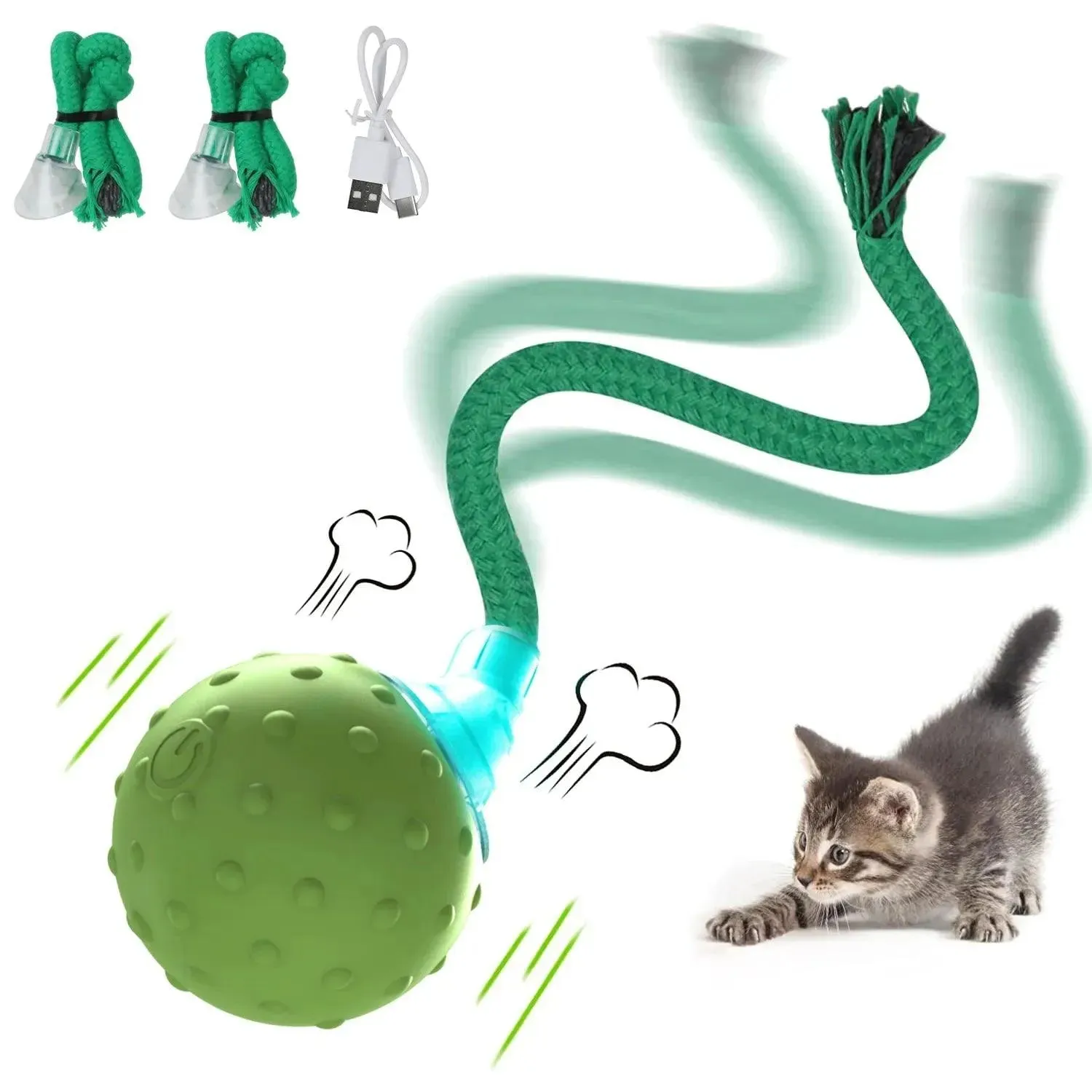 Motion-Activated Rolling Ball Dynamic Cat Toy