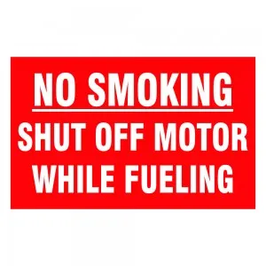 MOTOR FUEL NO SMOKING DECAL 12" X 18"