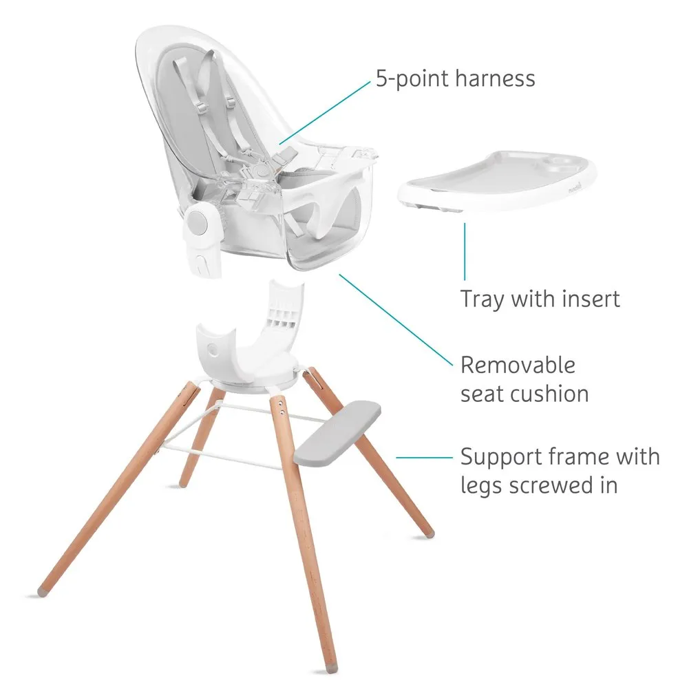 Munchkin 360 Cloud High Chair - Clear Seat