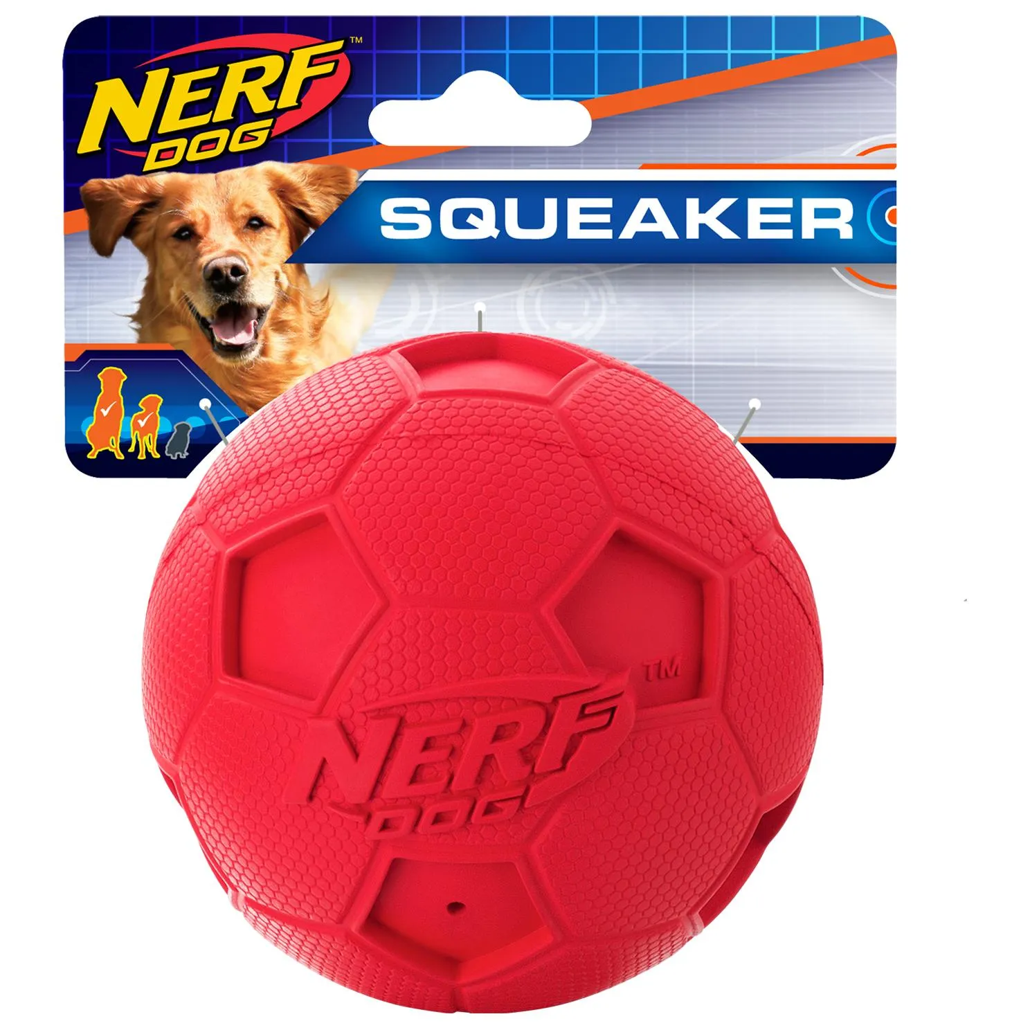 Nerf Soccer Squeak Ball Dog Toy