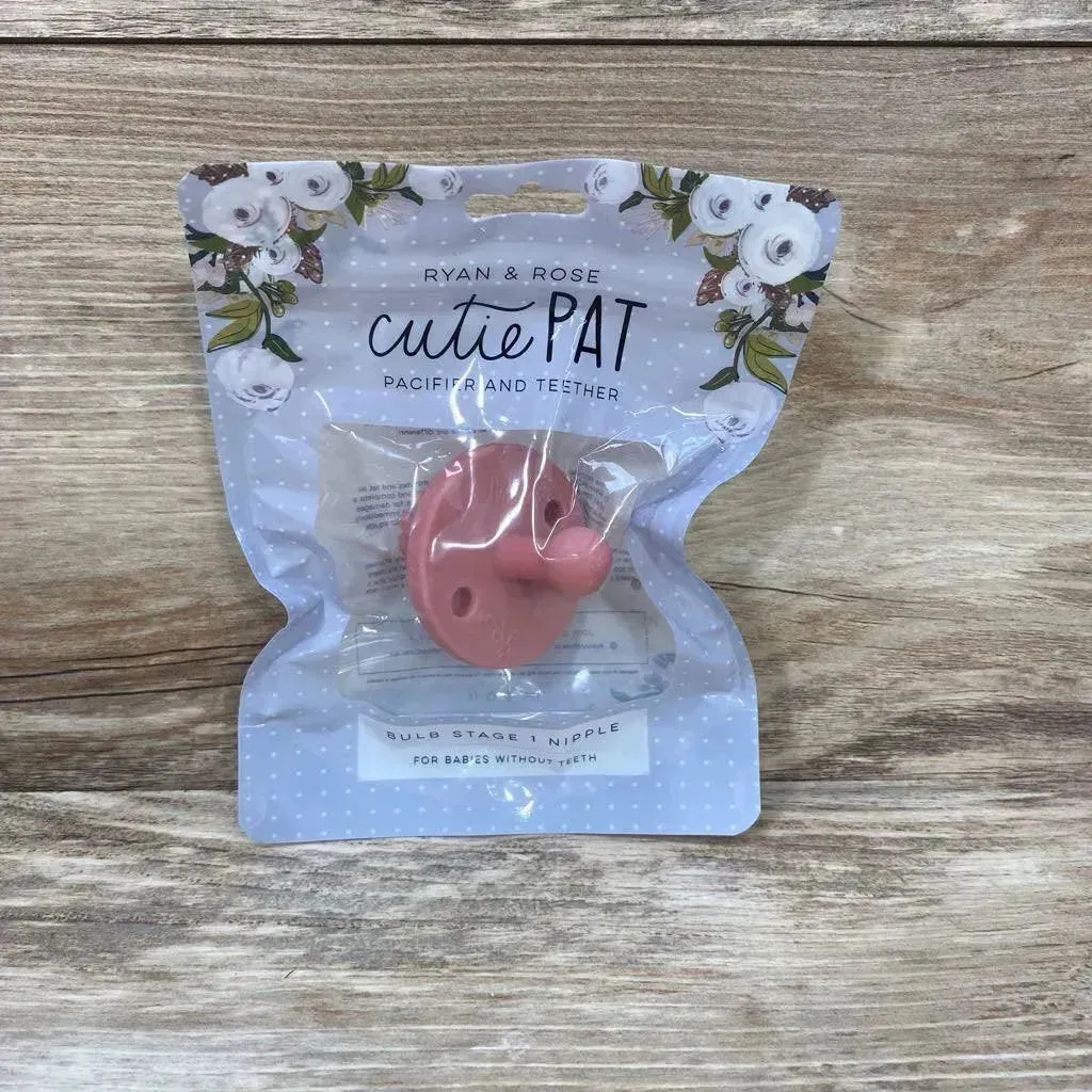 NEW Ryan & Rose Cutie PAT Bulb Pacifier   Teether Stage 1