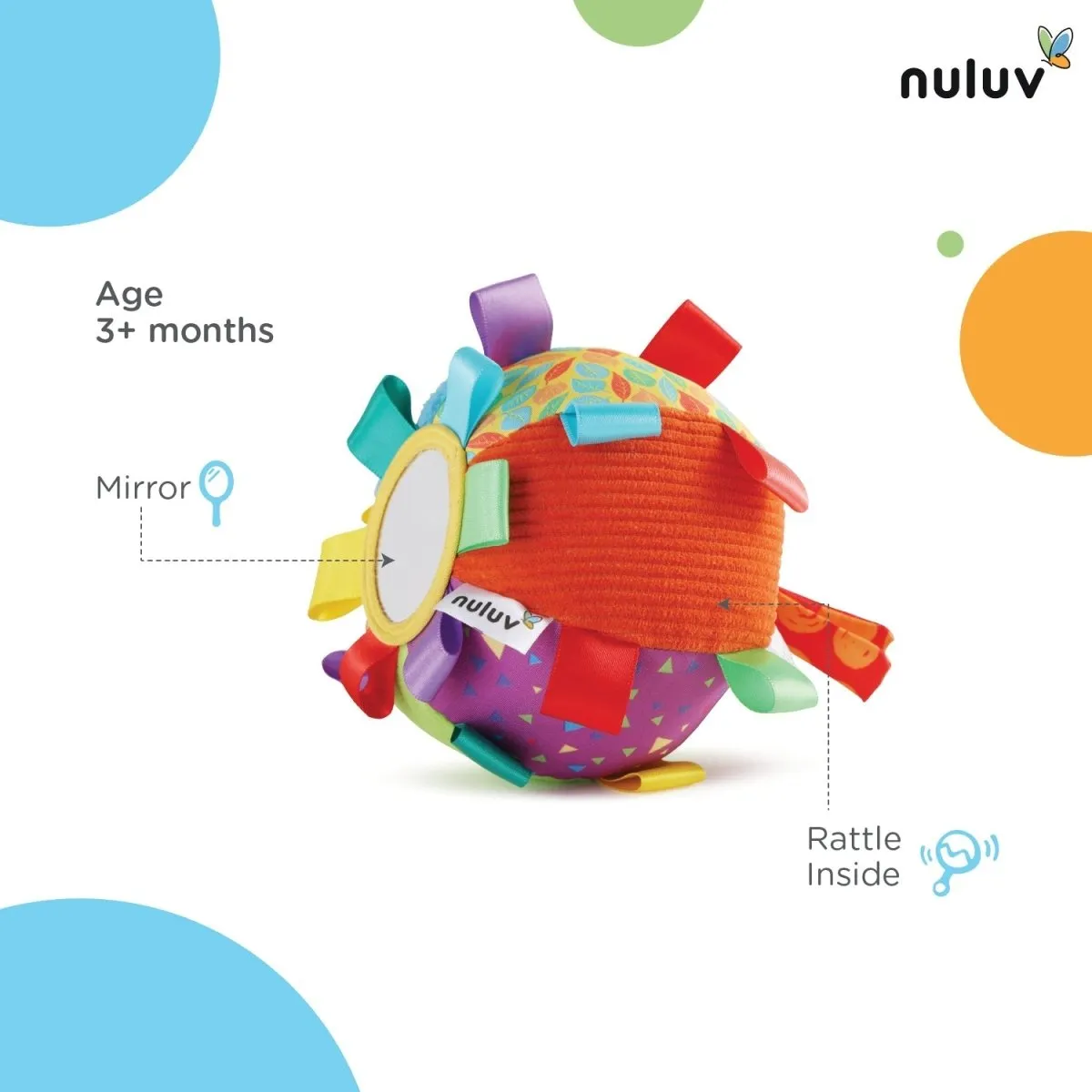 Nuluv Activity Ball -1- Mirror Plush Toy