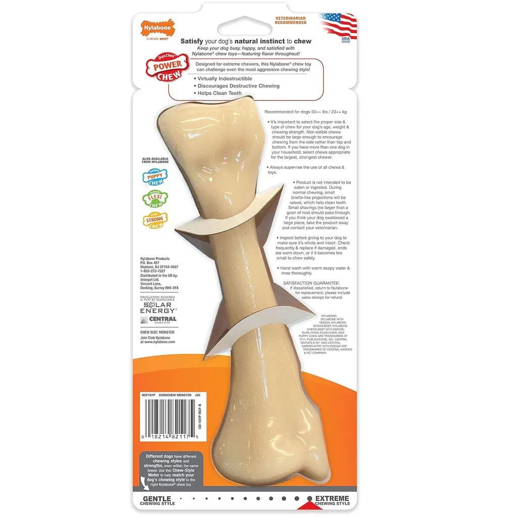 Nylabone Power Chew Monster Bone Big Dog Chew Toy Chicken, XX-Large