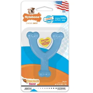 Nylabone Puppy Chew Toy Wishbone Chicken Flavor, X-Small/Petite