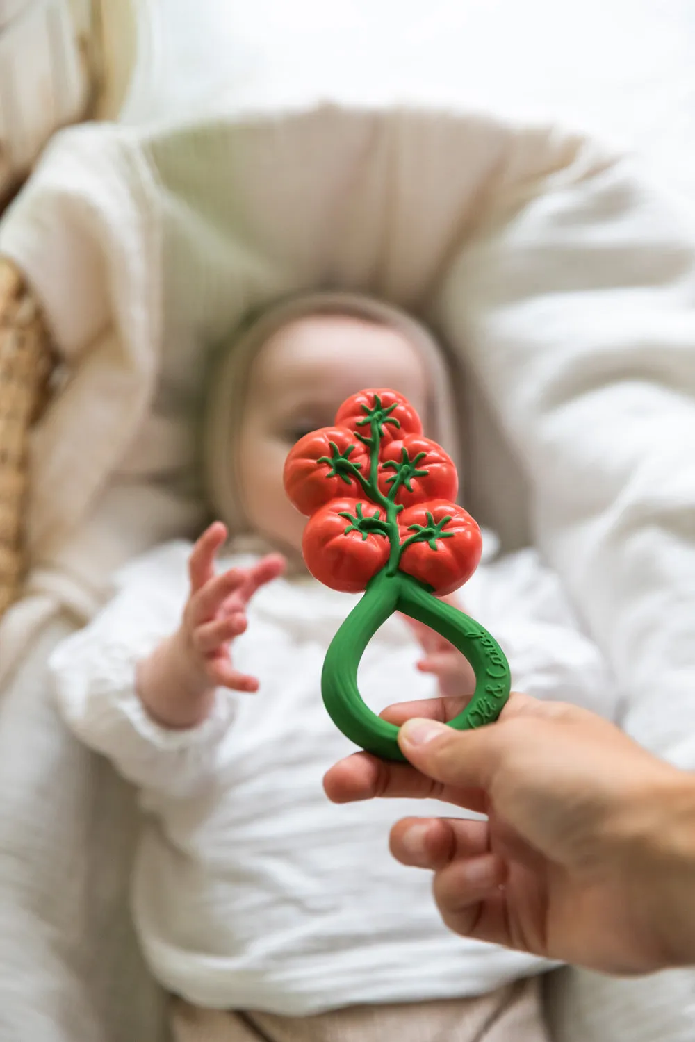 Oli & Carol Tomato Rattle Teether