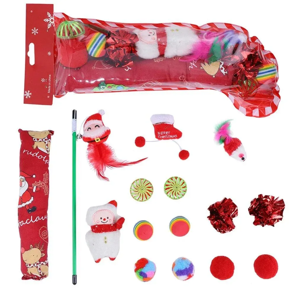 Pet Christmas Set, Socks, Packaging Toy