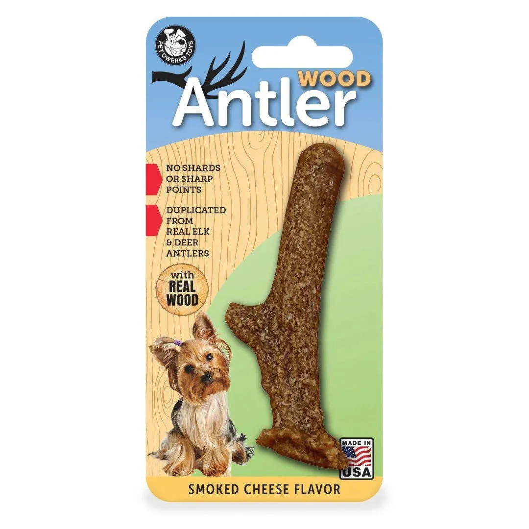 Pet Qwerks Toys - Smoked Cheese Wood Antler Dog Chews