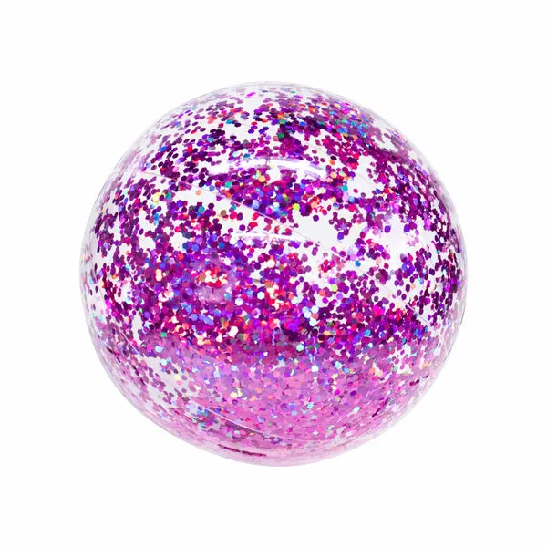 PoolCandy Inflatable Jumbo Beach Ball - Orchid Glitter