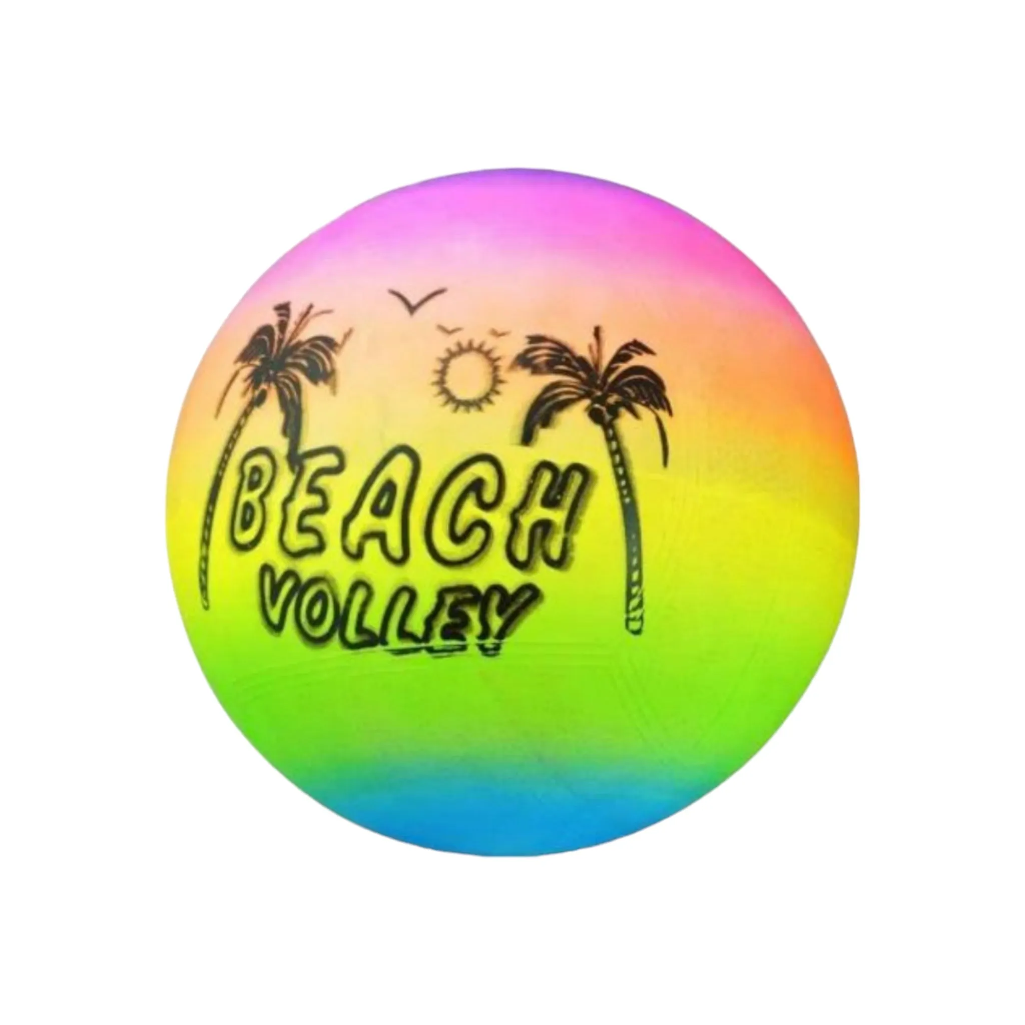 Rainbow Beach Volley Ball 22cm PVC Plastic 70g