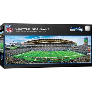 Seattle Seahawks - 1000 Piece Panoramic Jigsaw Puzzle - Center View