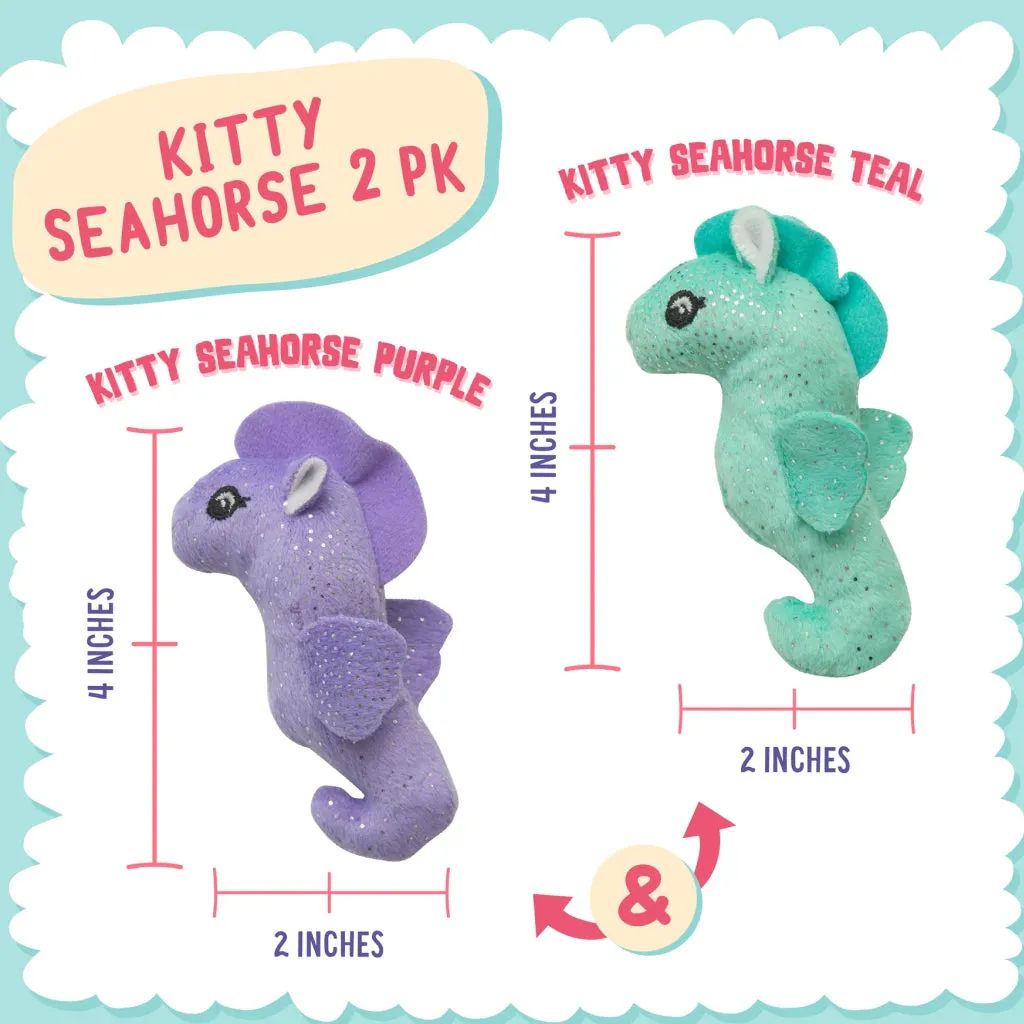 Snugarooz Kitty Seahorse with Catnip Cat Toys (2 Pack)