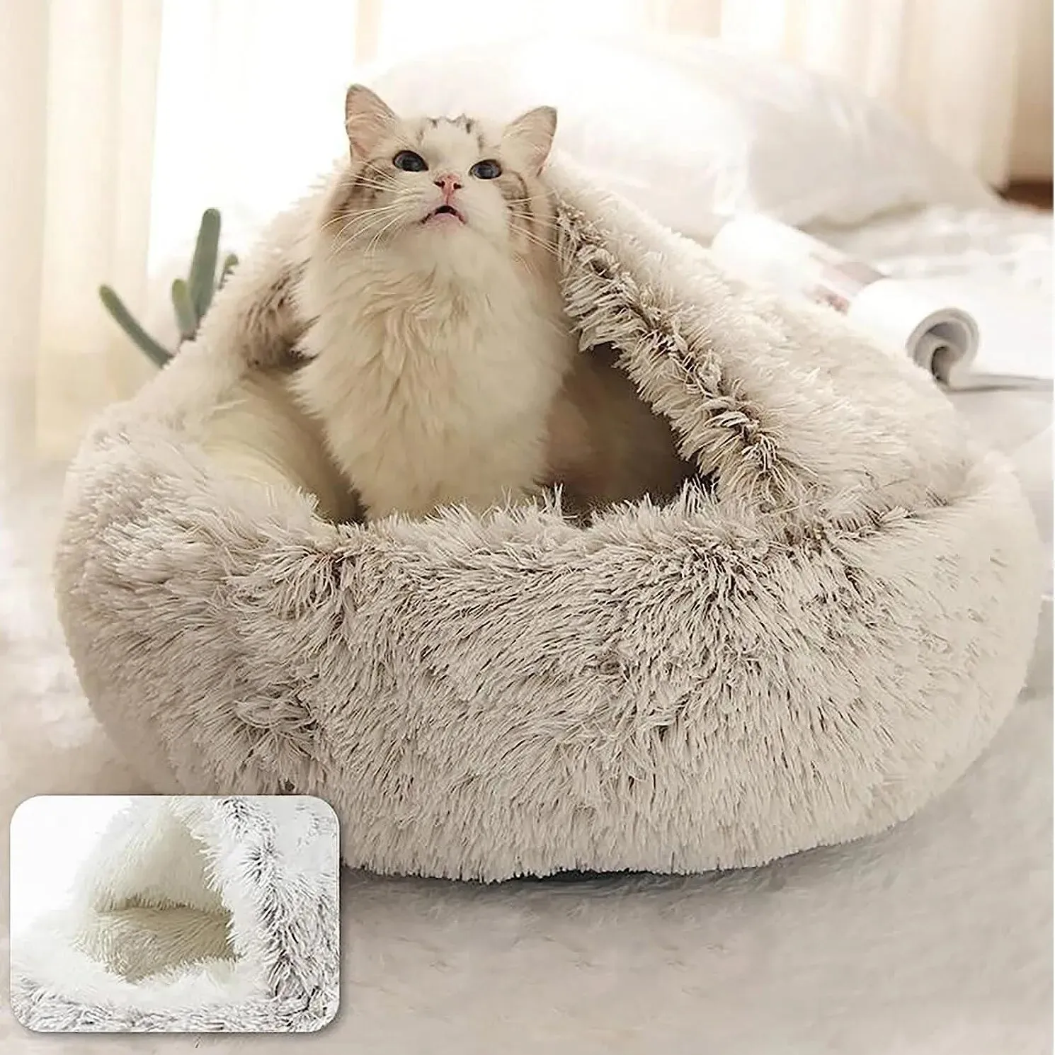 Soft Plush Pet Round Bed